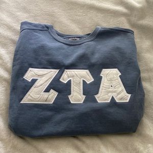 Zeta Tau Alpha ZTA Letters Crewneck